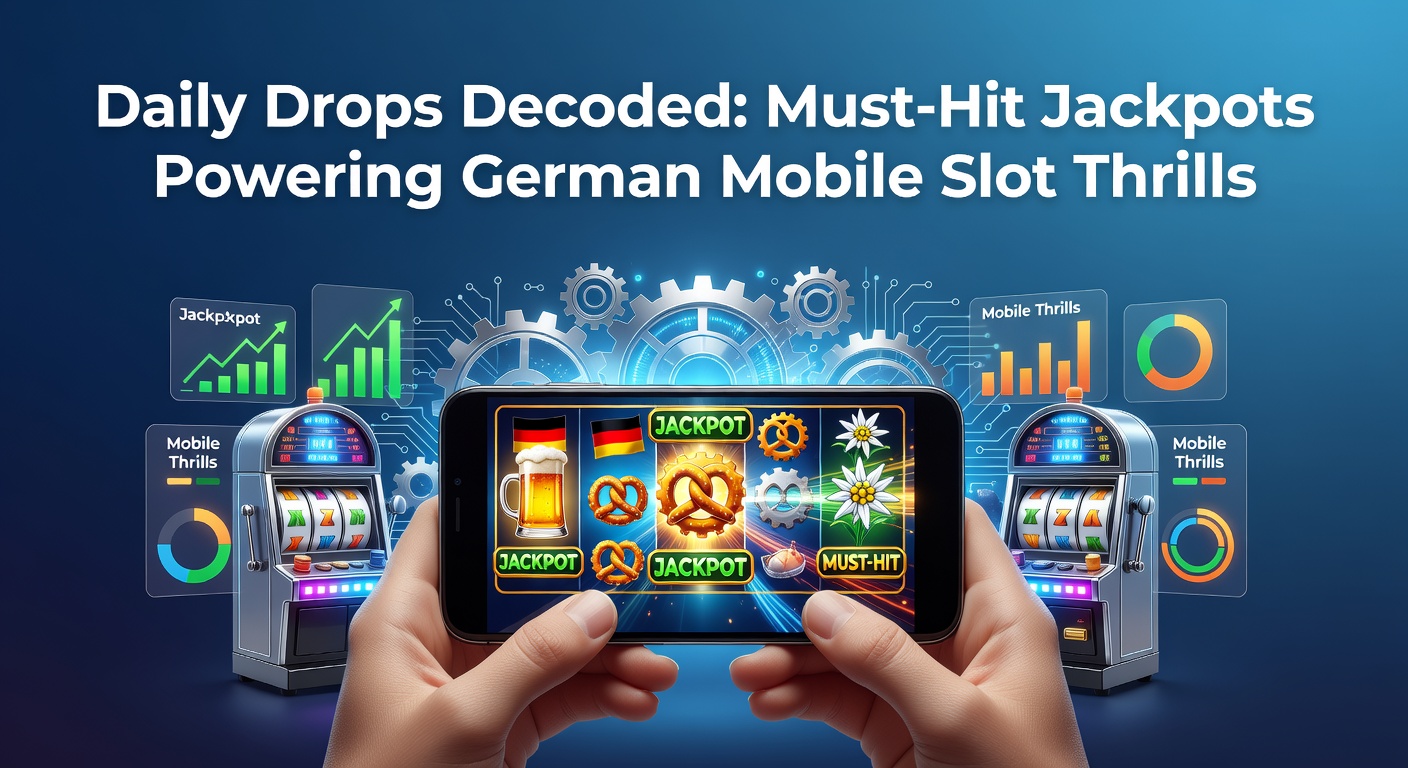 Leuchtende Jackpot-Anzeigen auf einem Smartphone-Bildschirm, die tägliche Drops in Mobile Slots symbolisieren